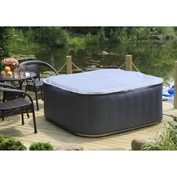 Spa & Udendørsbad^SUN SPA Laminerat fyrkantigt uppblåsbart spa 4 personer - 1,57 x 0,67 m