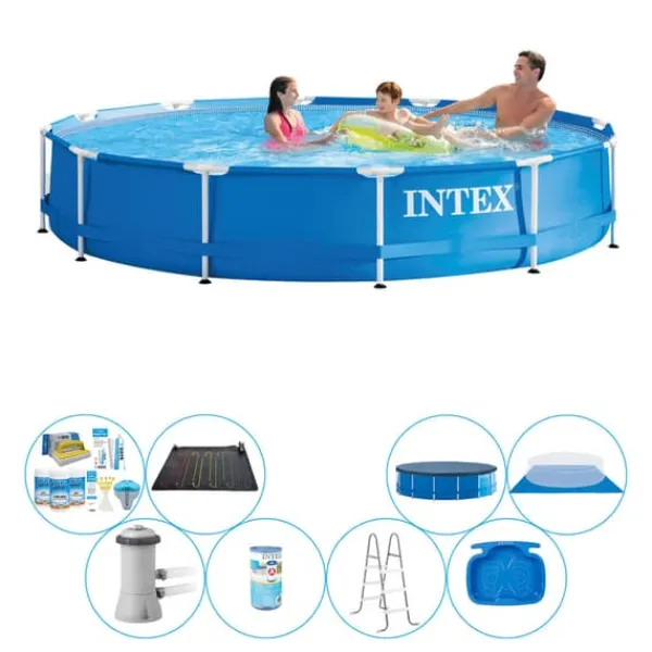 Clearance Super Deal Pool - Intex Metalramme Rund 366x76 cm Pooler