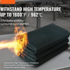 Sale Svejsetæppe i kulstoffilt 4-pak, 37"x36", flammehæmmende, varmebestandigt op til 980°C, skærbar isoleringspude. Brandtæppe