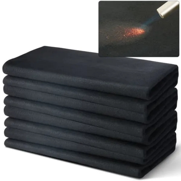 Sale Svejsetæppe i kulstoffilt 4-pak, 37"x36", flammehæmmende, varmebestandigt op til 980°C, skærbar isoleringspude. Brandtæppe