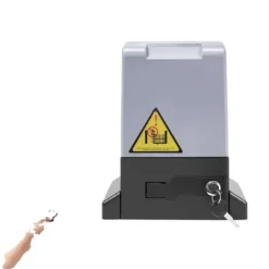 Svingportåbner, Fjernbetjening, Kraftig Ydelse,Grå og Sort Skure, Garager & Carports