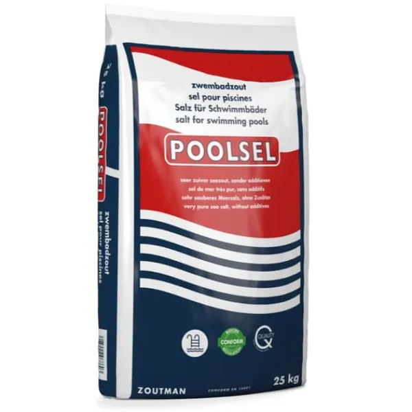 Discount Swimming Pool Salt Polish - Velegnet til saltvandssystem - 50 kg & WAYS skrubbebørste Pool- & Spatilbehør