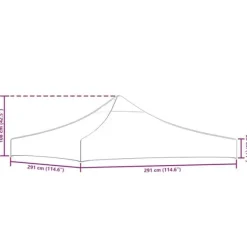 Telte & Lysthuse^Tag til festtelt 3x3 m - UV- og vejrbestandig telttop | Farve: Blå