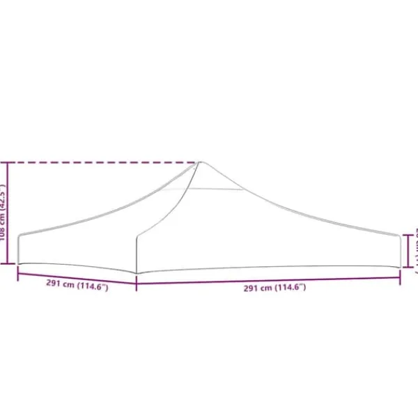 Telte & Lysthuse^Tag til festtelt 3x3 m - UV- og vejrbestandig telttop | Farve: Blå