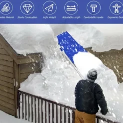 Snerydning^Tagrydningsskovl, 20/640 cm, Sølv og Marineblå