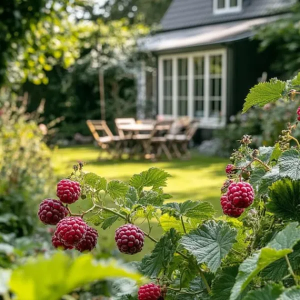 Hot Taybær - Sæt med 3 - Rubus 'Tayberry' - Højde 25-40cm - ⌀9cm Buskads