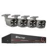 Best Techage Sikkerhedskamera System, 8 Kanal NVR, AI Menneske Detektion,8CH 4Stk 5MP Kamera, 4T Sikkerhedsmonitorer & Videokameraer