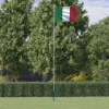 Best Teleskopisk flagstang med italiensk flag - Aluminium | Længde: 6,23 m Flag & Vindposer