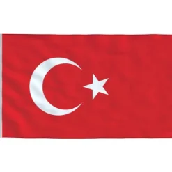 Outlet Teleskopisk flagstang med tyrkisk flag - Aluminium | Højde: 6,23 m Flag & Vindposer