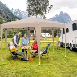 Best Teltpavillon, 400x348 cm, Khaki Telte & Lysthuse