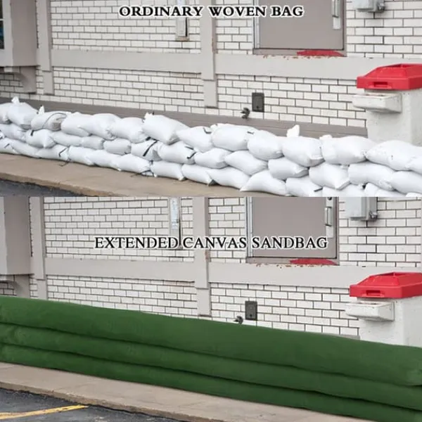 Jord & Sand^Återanvändbar Canvas Flood Control-sandsäck Flood Control-påse med elastiskt band förlängda sandsäckar med dragsko