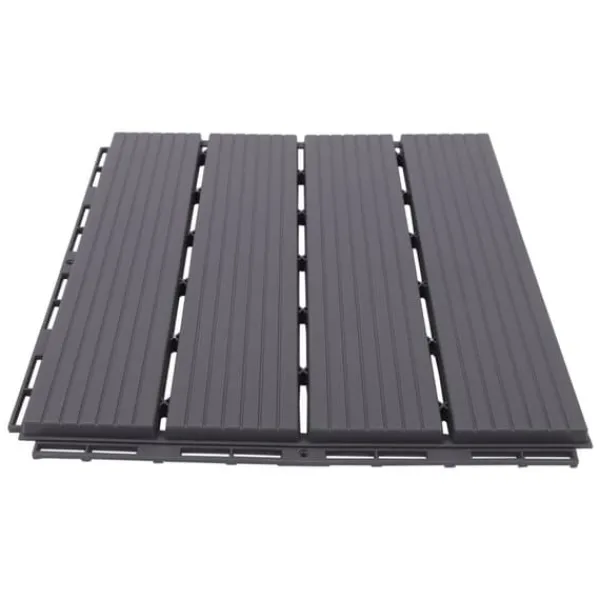 Havedekorationer^Terrassefliser - Klik-/Interlocking gulvfliser - PP-plast - 22-pak - Udendørs - DIY montering