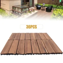 Sale Terrassefliser, Sammenføjelig Design, Holdbart Materiale,Brun Havedekorationer