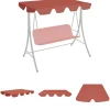 Clearance The Living Store baldakin til havegynge 188/168x145/110 cm terrakottafarvet - Festtelte & havepavilloner – tage Telte & Lysthuse