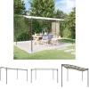Buer, Spalier, Lysthuse Uden Tag^The Living Store baldakin 4x3 m 180 g/m² stof og stål cremefarvet - Festtelte & havepavilloner