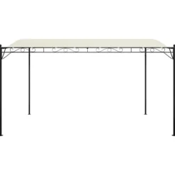 Buer, Spalier, Lysthuse Uden Tag^The Living Store baldakin 4x3 m 180 g/m² stof og stål cremefarvet - Festtelte & havepavilloner