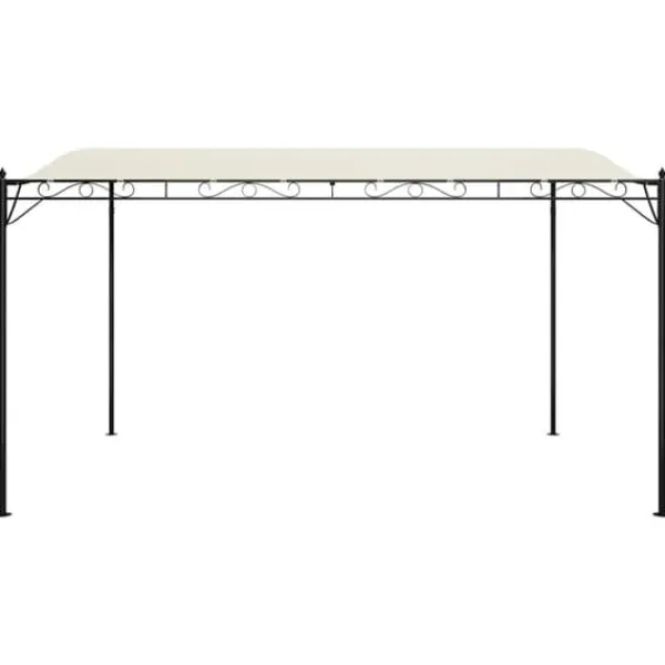 Buer, Spalier, Lysthuse Uden Tag^The Living Store baldakin 4x3 m 180 g/m² stof og stål cremefarvet - Festtelte & havepavilloner
