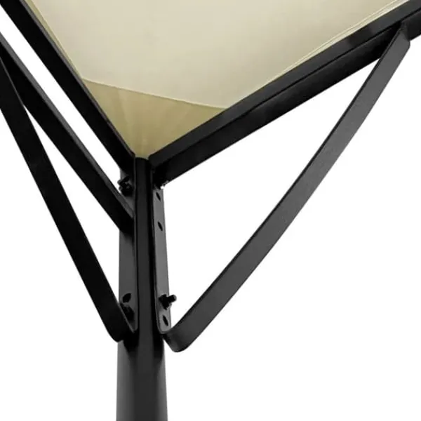 Buer, Spalier, Lysthuse Uden Tag^The Living Store baldakin 4x3 m 180 g/m² stof og stål cremefarvet - Festtelte & havepavilloner