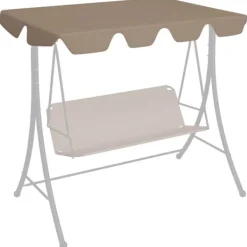 Discount The Living Store baldakin til havegynge 188/168x145/110 cm gråbrun - Festtelte & havepavilloner – tage Telte & Lysthuse