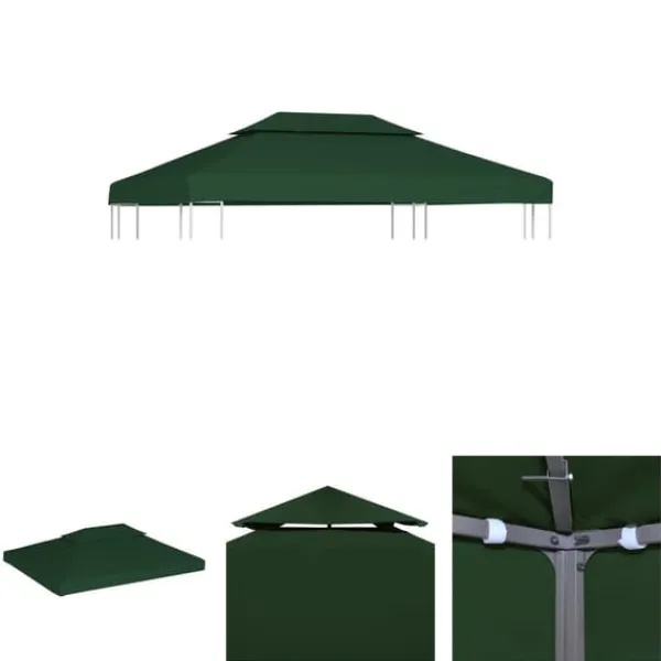 Telte & Lysthuse^The Living Store baldakin til havepavillon 3x4 m 310 g/m² grøn - Festtelte & havepavilloner – tage
