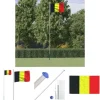 Flag & Vindposer^The Living Store Belgien flag og flagstang 6,23 m aluminium - Flag & vimpler