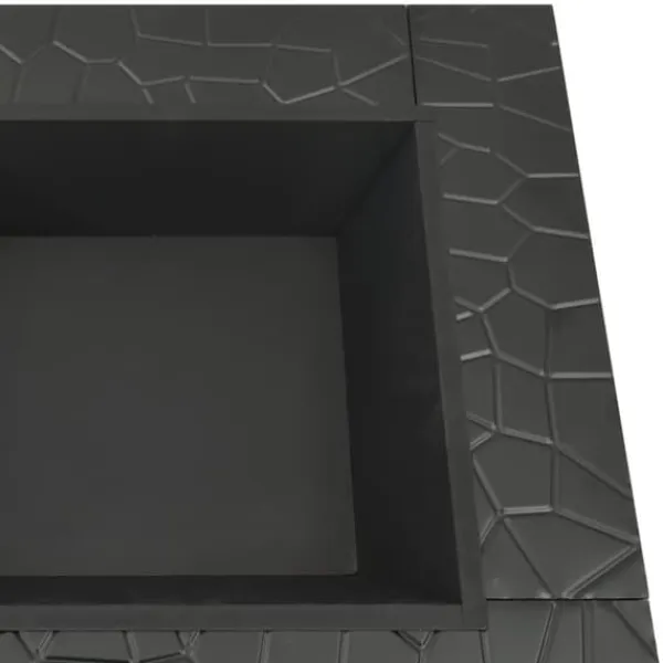 Clearance The Living Store bålfad med ildrager 79x79x46,5 cm str. XXL stål - Ildsteder Pejse