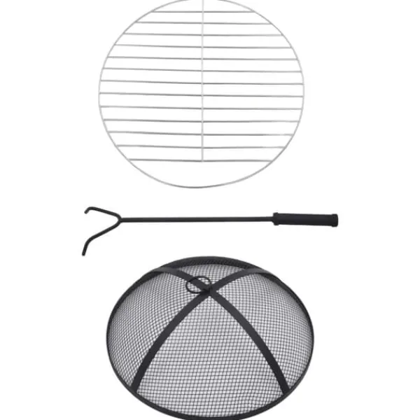 Clearance The Living Store bålfad mosaik 68 cm keramik terracottafarvet og hvid - Ildsteder Pejse