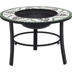 Pejse^The Living Store bålfad mosaik 68 cm keramik grøn - Ildsteder