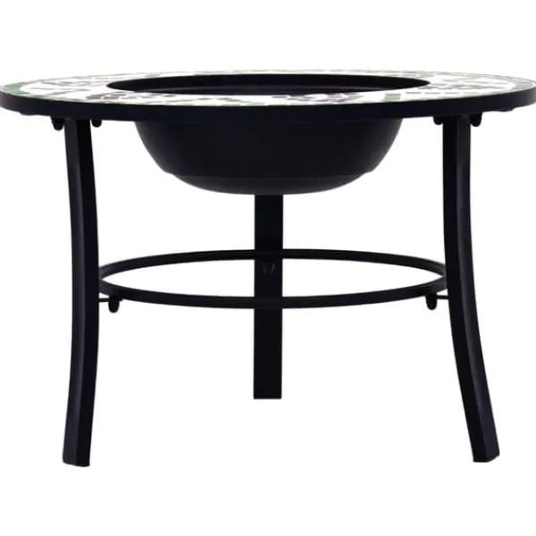 Pejse^The Living Store bålfad mosaik 68 cm keramik grøn - Ildsteder