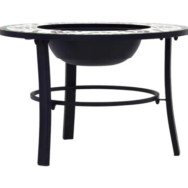 Pejse^The Living Store bålfad mosaik 68 cm keramik grøn - Ildsteder