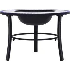 The Living Store bålfad mosaik 68 cm keramik blå og hvid - Ildsteder Pejse