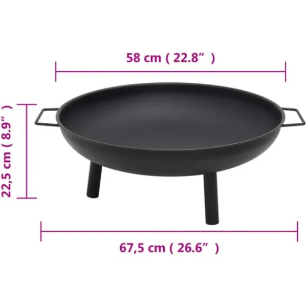 Discount The Living Store bålfad 67,5x58x22,5 cm stål - Ildsteder Pejse