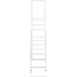 New The Living Store blomsterstativ 94,5x25x88 cm metal hvid - Planteborde Plantestativer