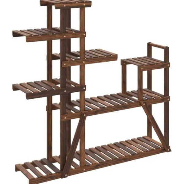 Plantestativer^The Living Store blomsterstativ 110x25x111 cm massivt fyrretræ - Planteborde