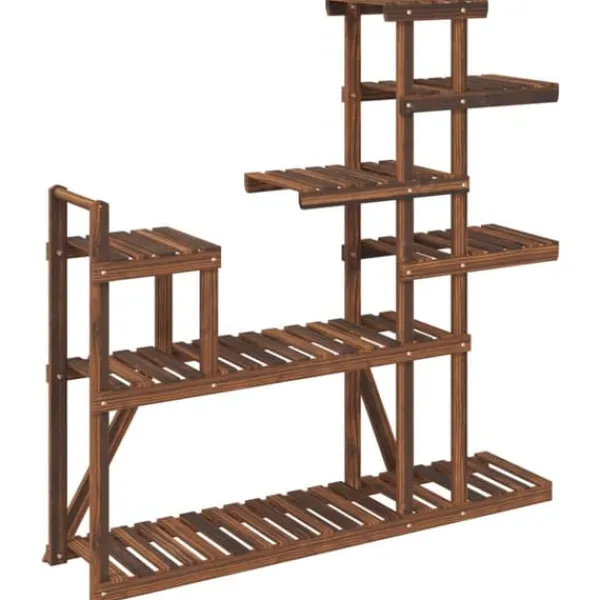 Plantestativer^The Living Store blomsterstativ 110x25x111 cm massivt fyrretræ - Planteborde