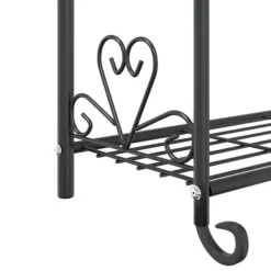 Best The Living Store blomsterstativ 56x30x96 cm stål sort - Planteborde Plantestativer