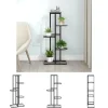 Plantestativer^The Living Store blomsterstativ i 5 niveauer 43x22x98 cm metal sort - Planteborde