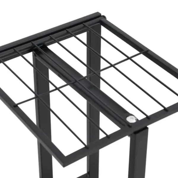 Plantestativer^The Living Store blomsterstativ i 5 niveauer 43x22x98 cm metal sort - Planteborde