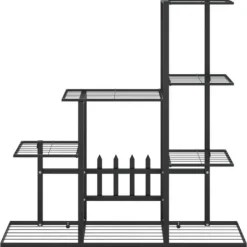 Plantestativer^The Living Store blomsterstativ 94,5x25x88 cm metal sort - Planteborde