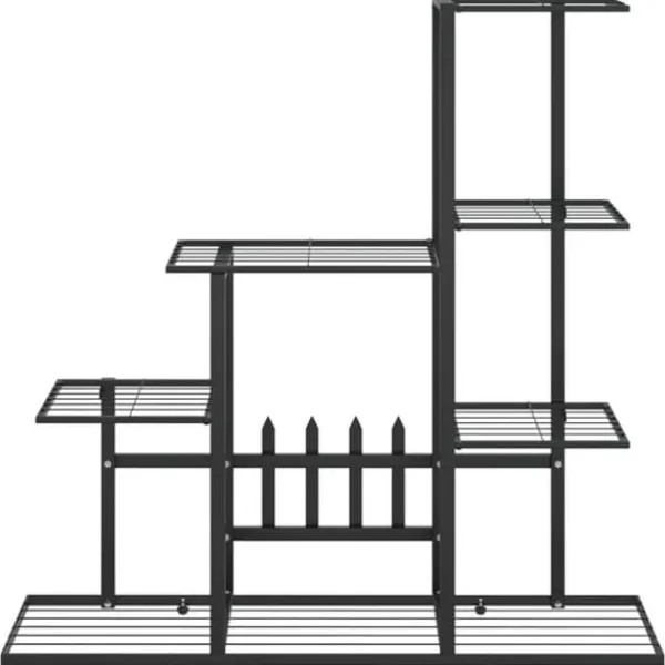 Plantestativer^The Living Store blomsterstativ 94,5x25x88 cm metal sort - Planteborde