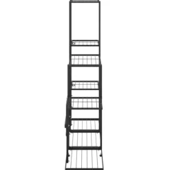 Plantestativer^The Living Store blomsterstativ 94,5x25x88 cm metal sort - Planteborde
