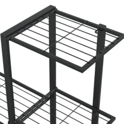 Plantestativer^The Living Store blomsterstativ 94,5x25x88 cm metal sort - Planteborde