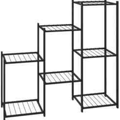 Plantestativer^The Living Store blomsterstativ 83x25x80 cm jern sort - Planteborde