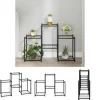 Discount The Living Store blomsterstativ 83x25x60 cm jern sort - Planteborde Plantestativer