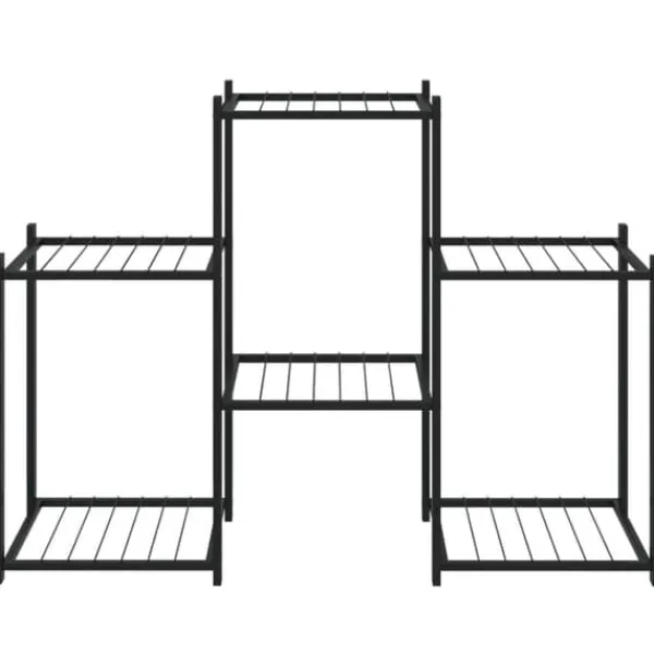 Discount The Living Store blomsterstativ 83x25x60 cm jern sort - Planteborde Plantestativer