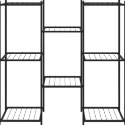 Plantestativer^The Living Store blomsterstativ 83x25x80 cm jern sort - Planteborde