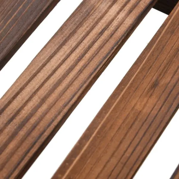 New The Living Store blomsterstativ med hjul 110x25x115 cm massivt fyrretræ - Planteborde Plantestativer