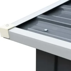 Tilbehør Til Brændeovne & Pejse^The Living Store brændeskur til haven galvaniseret stål 330 x 92 x 153 cm grå - Brændekurve – tilbehør