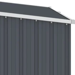 Hot The Living Store brændeskur 245x98x159 cm galvaniseret stål antracitgrå - Skure & Redskabsskure Skure, Garager & Carports