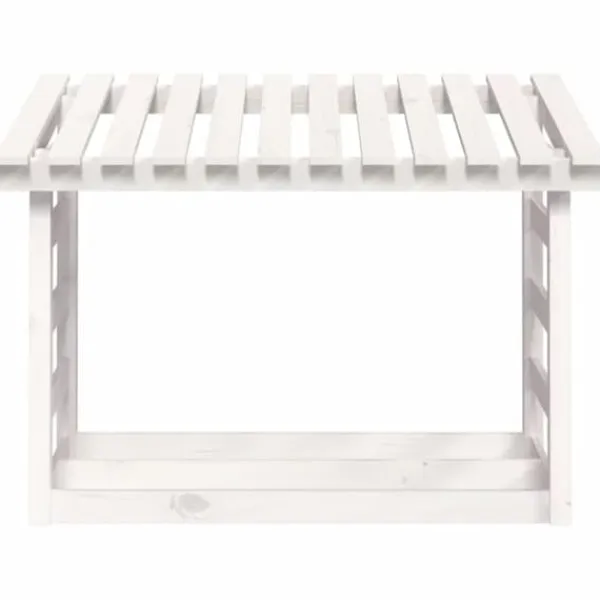 Tilbehør Til Brændeovne & Pejse^The Living Store brændestativ 108x64,5x78 cm massivt fyrretræ hvid - Brændekurve – tilbehør